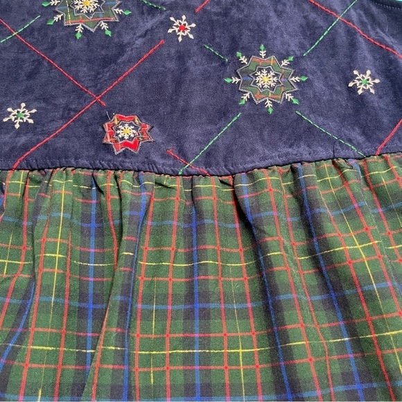 NWT Vintage Y2K Long Christmas Embroidered Jumper Dress Size Medium 8/10 - Picture 5 of 13